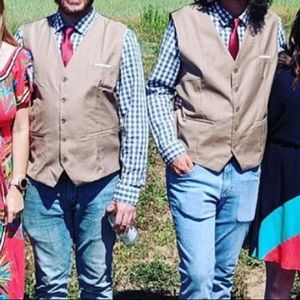 Brown formal vest